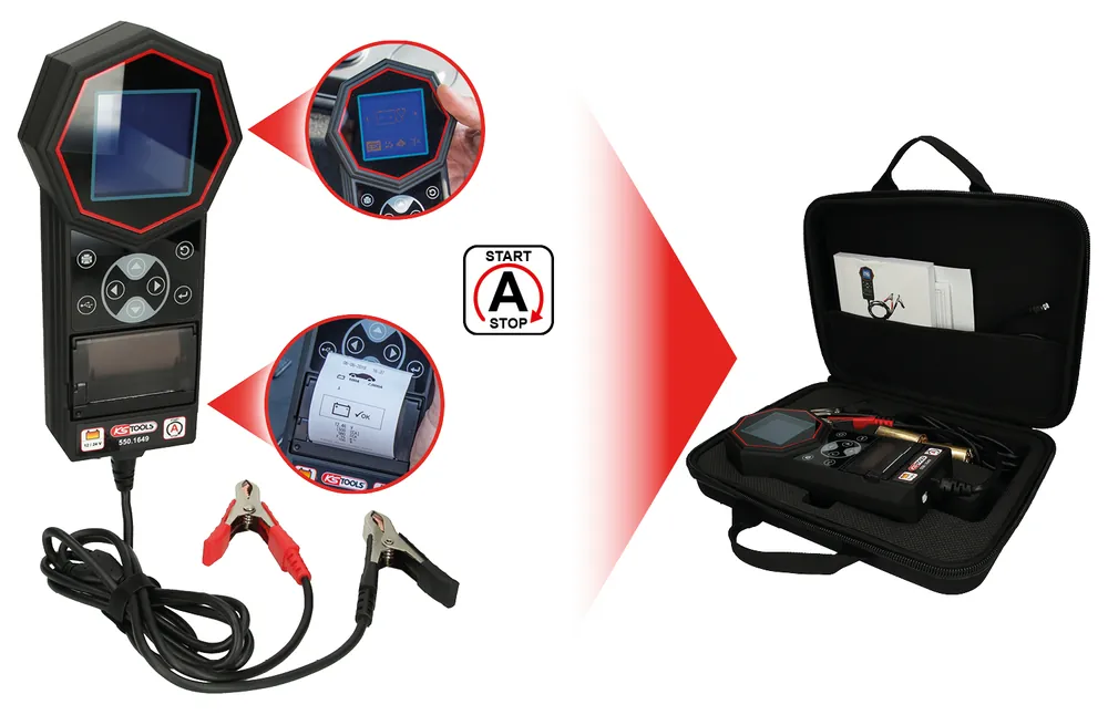 12V / 24V Digital-Batterie- und Ladesystemtester mit integriertem Drucker Saisonangebot