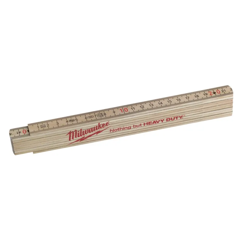 Neue Ware Milwaukee Gliedermaßstab Holz Slim 2 m Natur