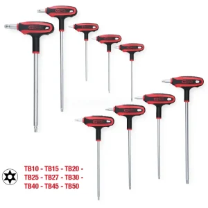 Sale KS Tools T-Griff-Schlüssel-Satz, Torx mit Bohrung, 9-tlg. TB10-TB50 - 151.8160