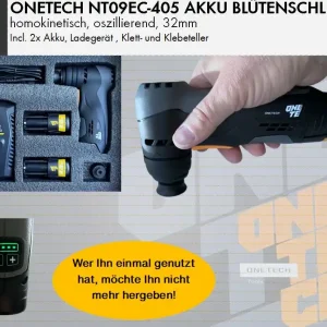 Must-Have ONETECH Akku Blütenschleifer NT09EC-405 32mm oszillierend