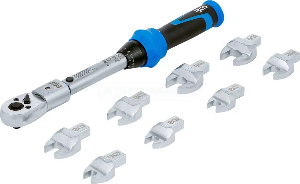 Letzte Chance BGS Drehmomentschlüssel-Satz | für Einsteckwerkzeuge 9 x 12 mm | 6 - 30 Nm | 10-tlg. – 7192