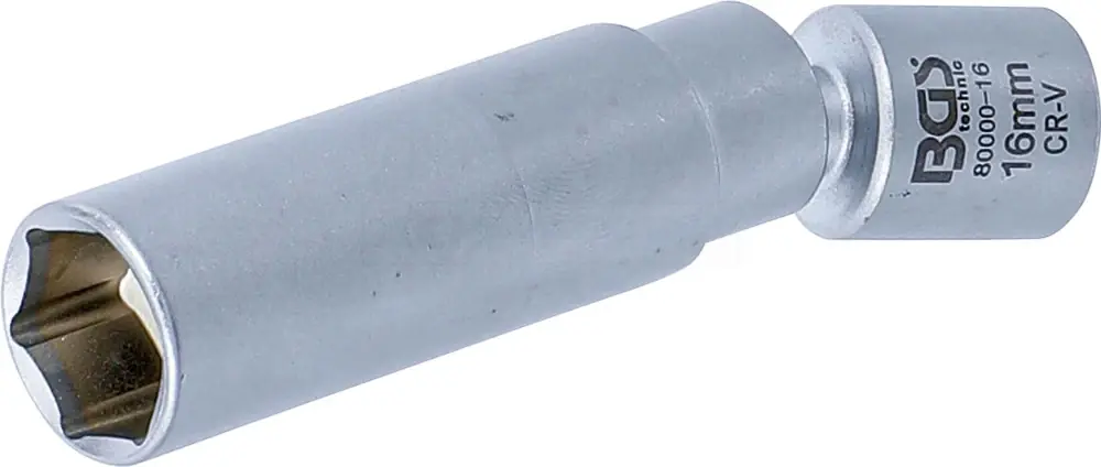Preis Gesenkt BGS Glüh- und Zündkerzen-Gelenk-Einsatz | Antrieb Innenvierkant 10 mm (3/8") | SW 16 mm – 80000-16