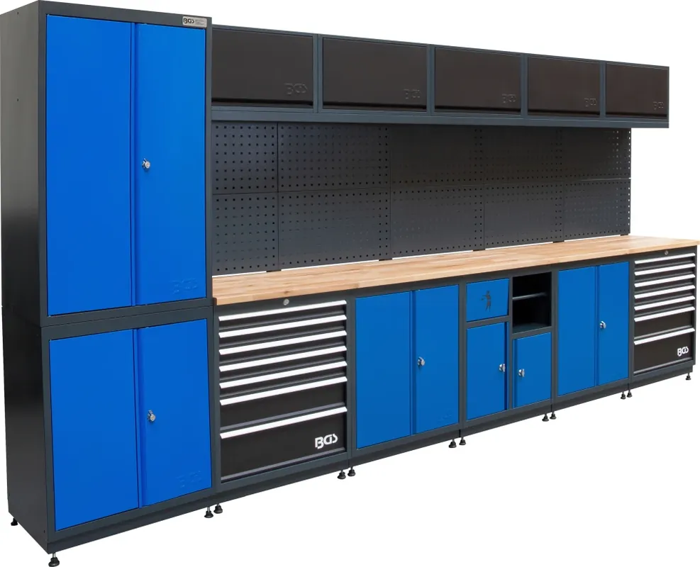 Billig BGS Schrankwand-System | Kompakt | Holz | 6 Module – 80130