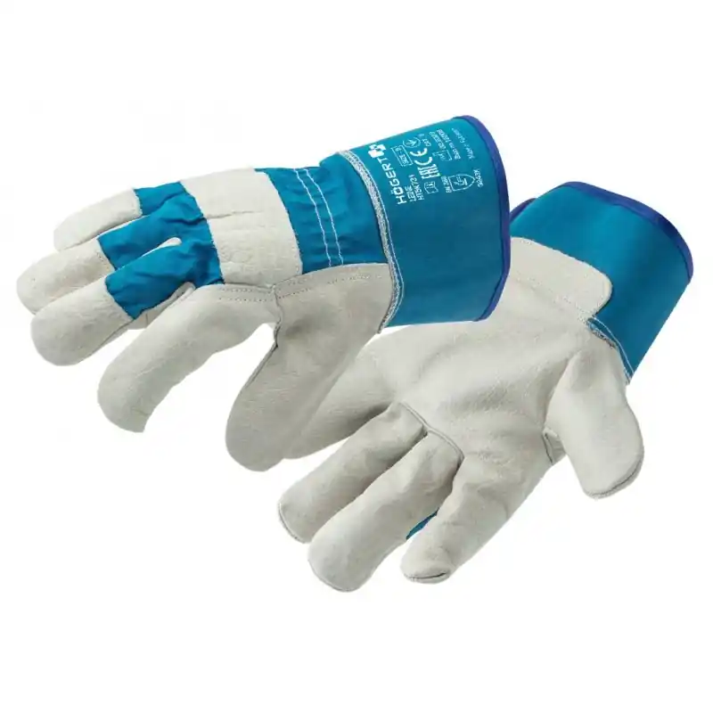 Finale Aktion Högert Lederarbeitshandschuhe Rindleder blau "Leine"
