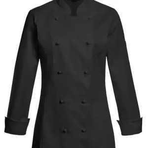 Neue Ware Greiff Damen Kochjacke zweireihig geknöpft Schwarz