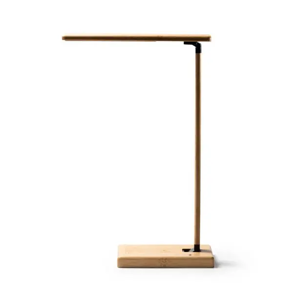 Top-Seller Bambus-Tischlampe mit kabellosem Ladegerät