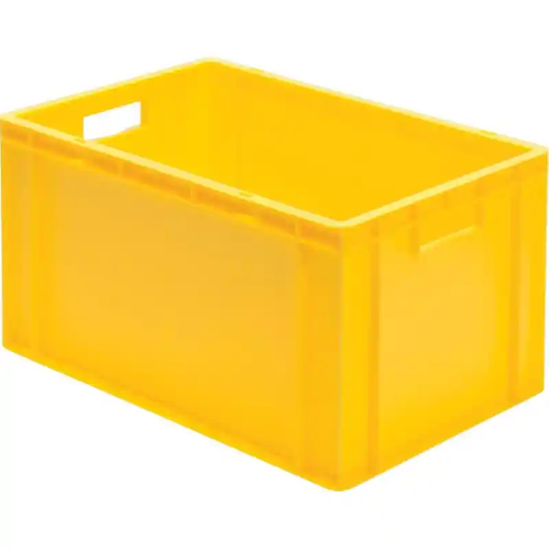 Finale Aktion Transport-Stapelkasten 600x400x320 mm gelb, geschlossen mit Griffloch