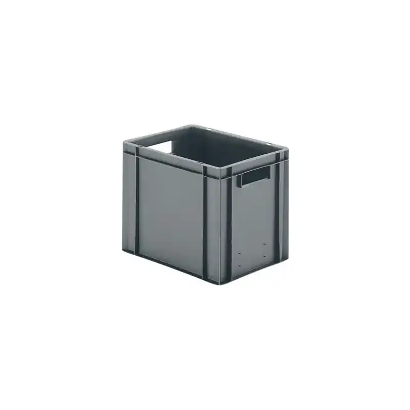 Expressversand Transport-Stapelkasten 400x300x320 mm grau, geschlossen mit Griffloch