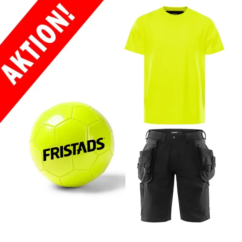 Sofort Bestellen Funktions-T-Shirt 7555 Gelb Gr.: 2XL + Handwerker-Shorts 2831 Gr.: 50 + Fußball