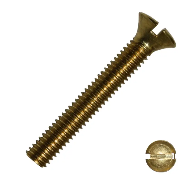 Neuheit 200 Stück Linsensenkschrauben mit Schlitz DIN 964 Messing M5 x 70