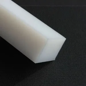 (405,23 €/m²) PTFE Kunststoff Platte weiß 255x60x15 mm Rest Stück Günstig