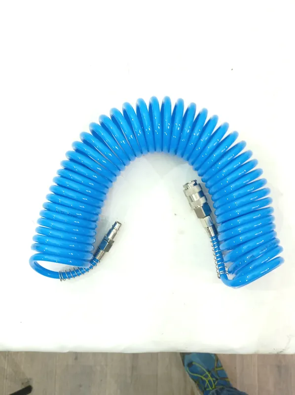 Aircraft Druckluftspiralschlauch D. 6mm L. 7,5m 10bar drehbar gelagert Kupplung Versand Am Gleichen Tag