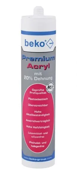 Neu Im Sortiment Beko 230300020 Premium-Acryl mit 20% Dehnung 310ml weiß