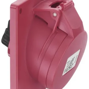 Preisknaller ABL F52S333 CEE Flanschsteckdose schräg 20°, IP44, 32A, 5-polig 6h rot