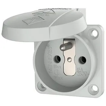 Echt Mennekes 11110 Anbausteckdose 16A 2p.+E Schuko 230V grau
