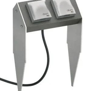 ALBERT Steckdosensäule Metall anth IP44 624402 2Steckd 300x190x85mm Billig