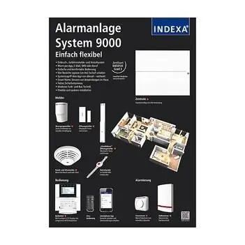 Wochenendangebot INDEXA - MT9000-1 Alarmanlage Mustertafel System 9000 m.Funktion