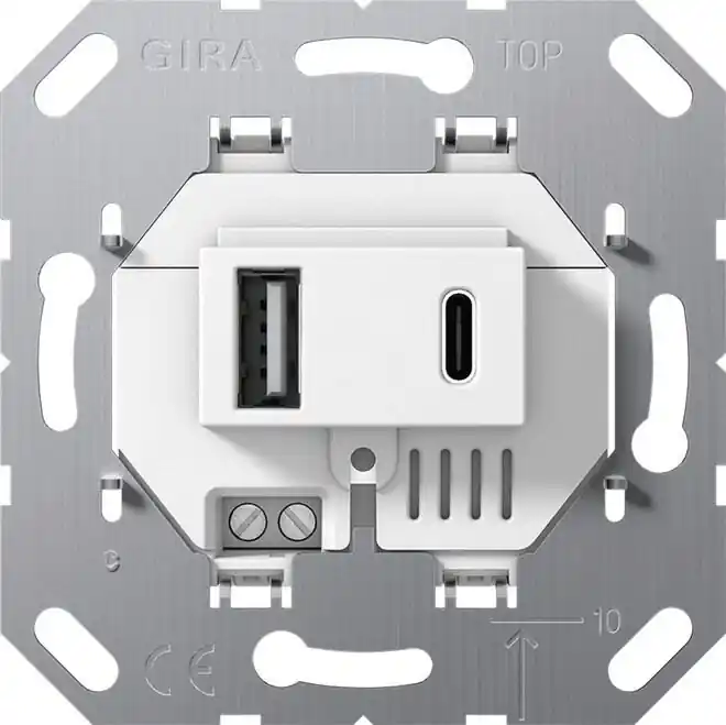 GIRA 234900 USB-Spannungsvers.2f Typ A/C Einsatz Weiß Abverkauf