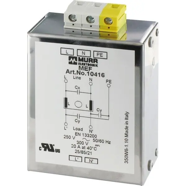 Markenware MURREL - 10415 Netzfilter 1p 0-60Hz 300V 0-60Hz 300V IP20 Sinus