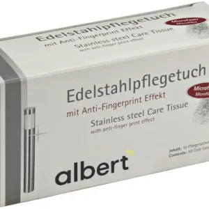 Albert 690027 Edelstahlpflegetuch im Dekokarton (Inhalt: 10 Stück) Beliebt