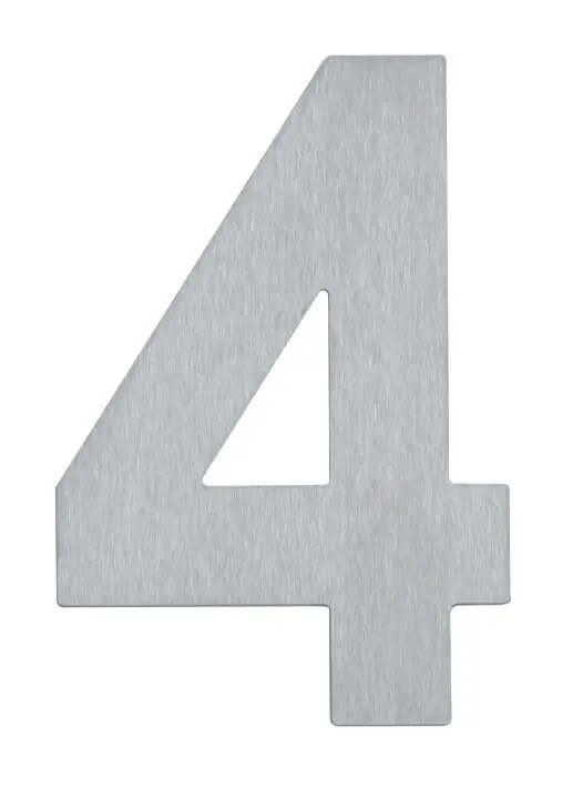 Schnäppchen Albert 690924 Hausnummer 4 Edelstahl