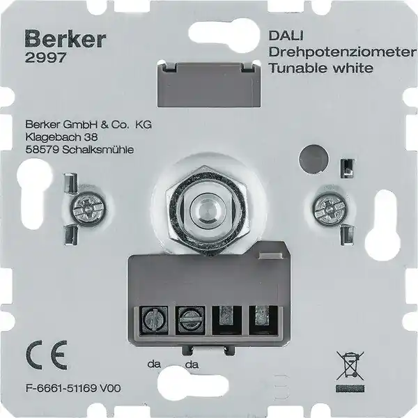 Neuheit BERKER Dali-Potentiometer UP DALI Drehkn 2997