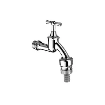 Auslaufventil SCHELL 1/2" m.Knebelgriff RV,Beluefter u.Schl.Verschr.,mattverchr. Meistverkauft