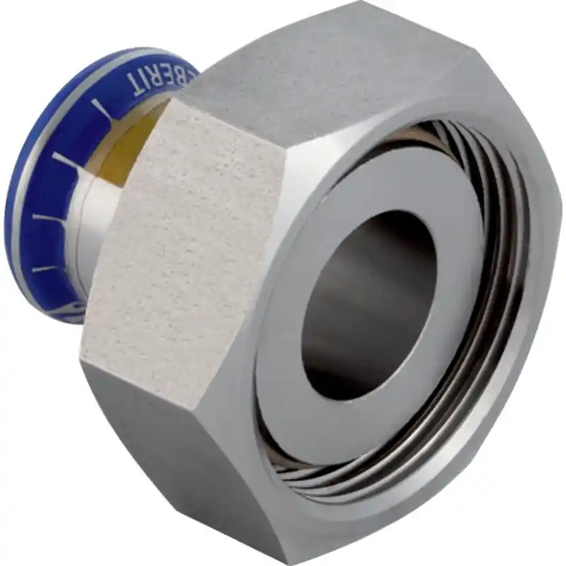 GEBERIT Mapress Edelstahl Übergang mit Überwurfmutter (Gas) d22-G1 1/8 Top-Seller