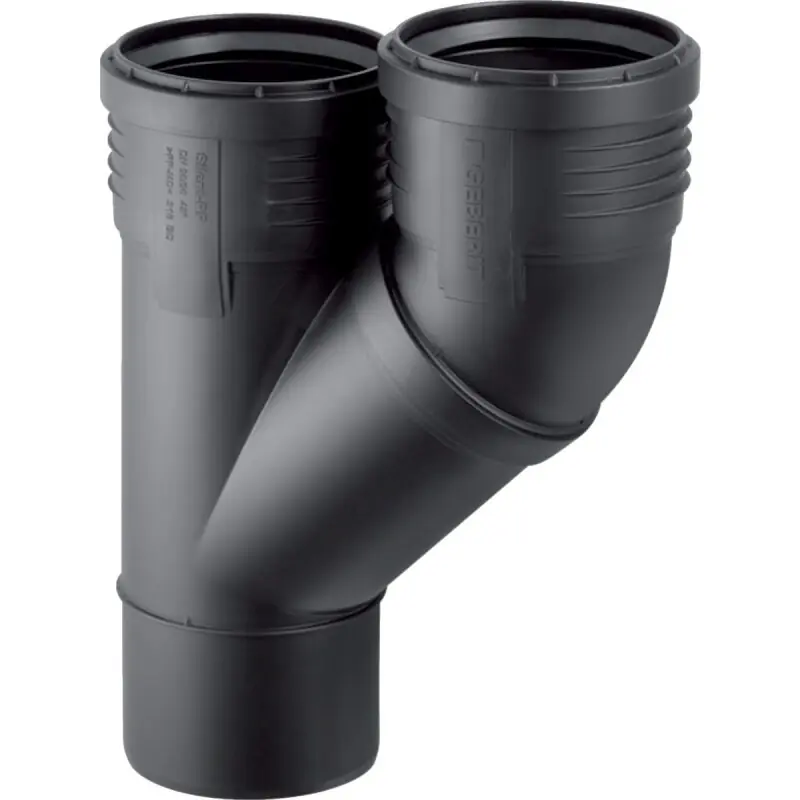 Neue Kollektion Geberit Parallelabzweig DN 90/90 Silent-PP 45 Grad d90/90
